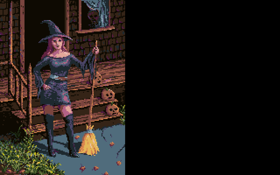 Witch with a Broom