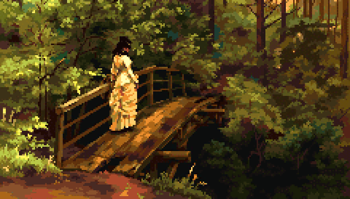 Lady on a Bridge