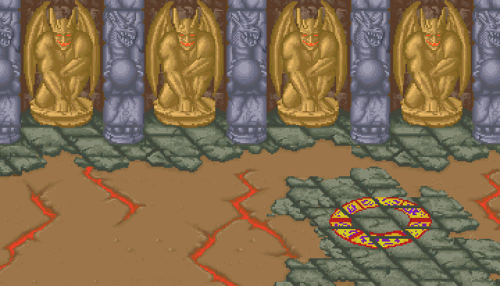 Glowing Floor Statues