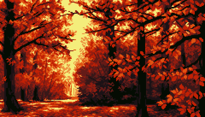 Red Autumn Forest