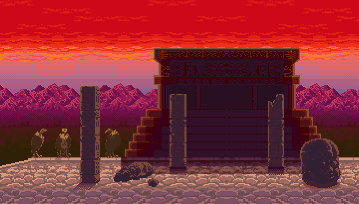 Ruined Columns Vultures