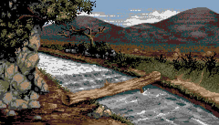 Brook Improvised Bridge