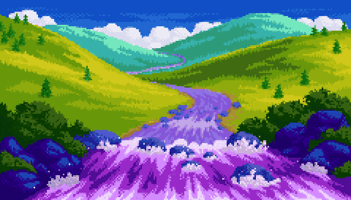 Purple Waterfalls