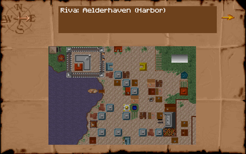 Arkania Online Game Screenshot - Riva Aedlerhaven Map