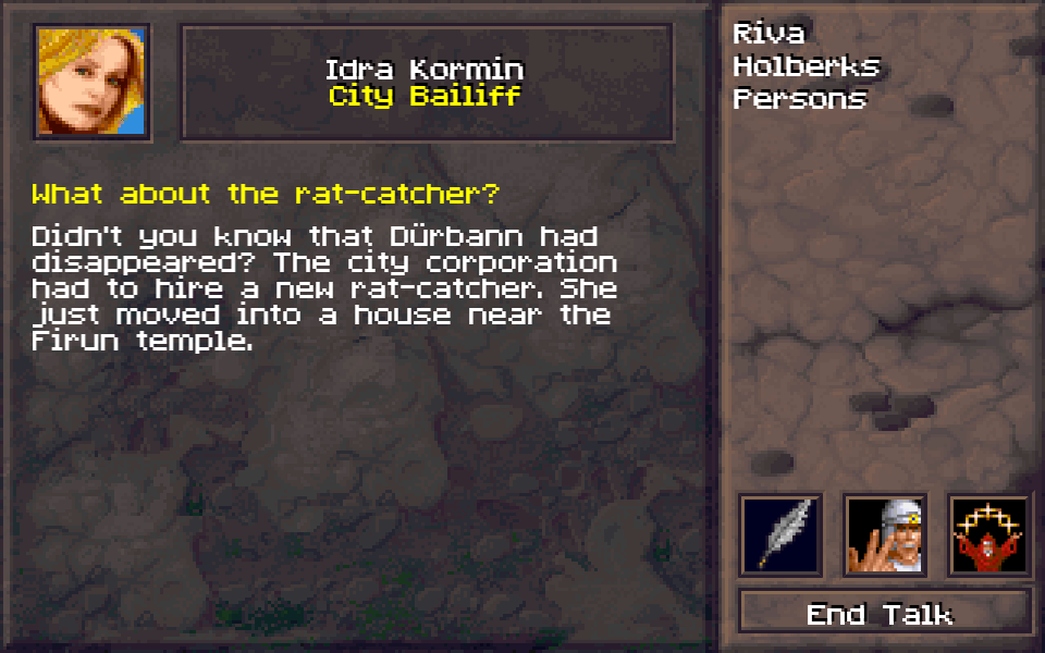 Arkania Online Screenshots - City bailiff about the new rat-catcher