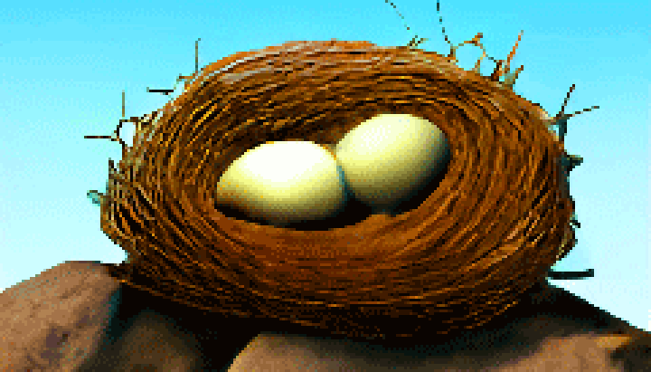 Giant Eggs in a Nest