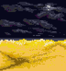 Desert (cloudy night)