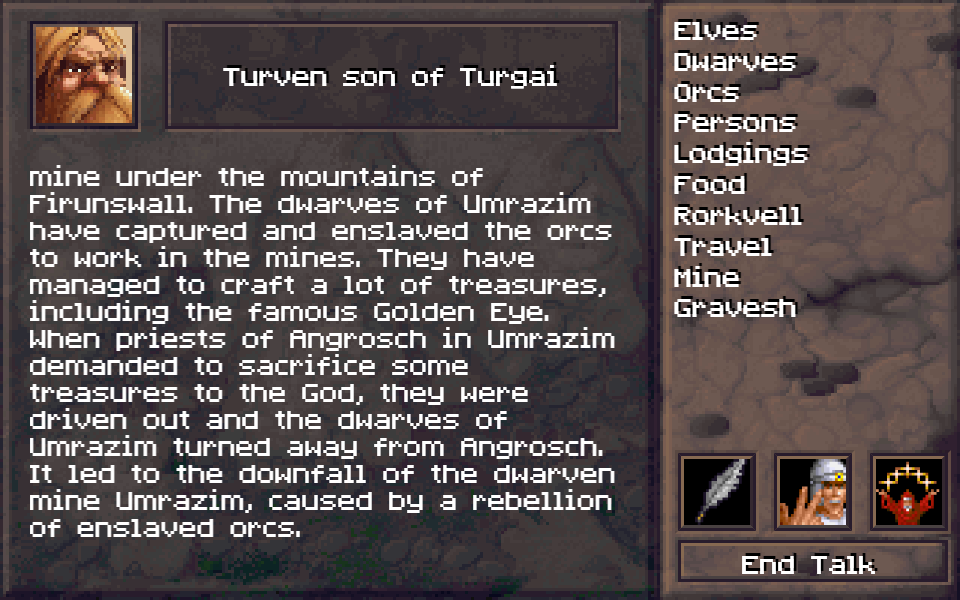 Arkania Online Game Screenshot - Turven, son of Turgai