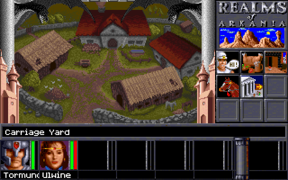 Arkania Online Game Screenshot - Carriage Yard in Tjolmar