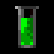 Flask with Light Green Liquid